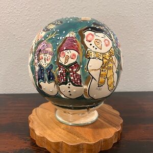 Blue Sky Christmas Collection "Snowman Around Globe” (7") Globe